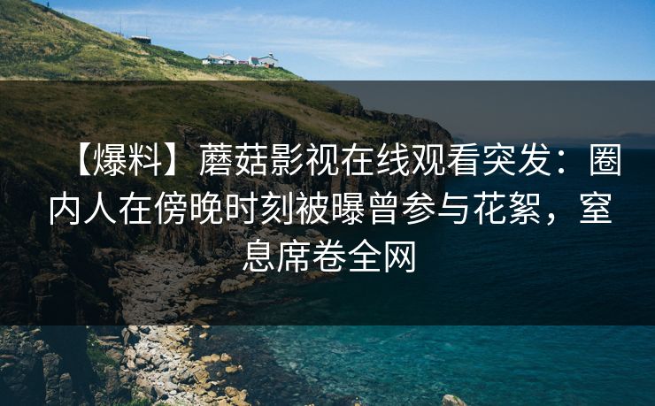 【爆料】蘑菇影视在线观看突发：圈内人在傍晚时刻被曝曾参与花絮，窒息席卷全网